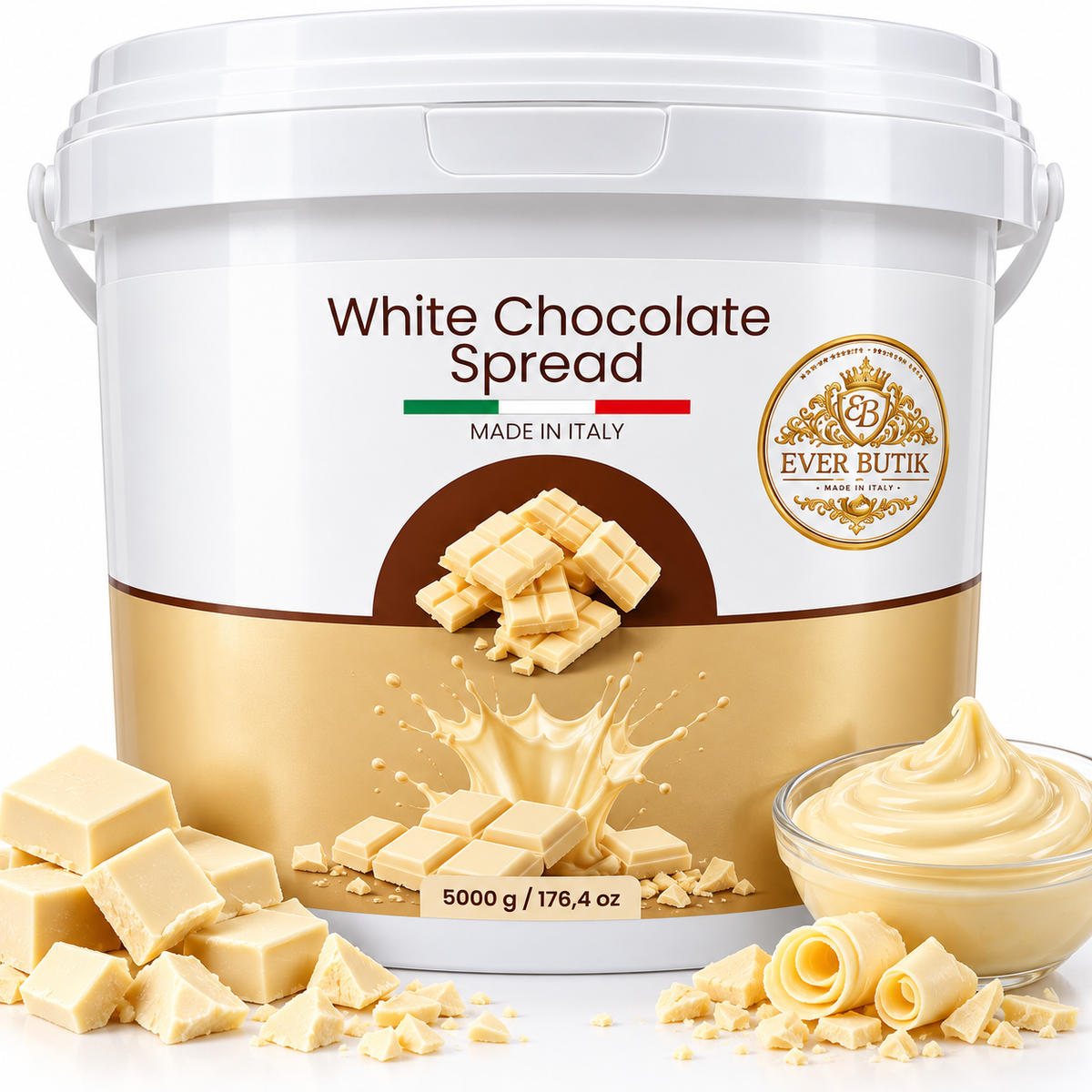White Chocolate Spread 5 kg – Bredbar Vit Chokladkräm – White Chocolate Cream