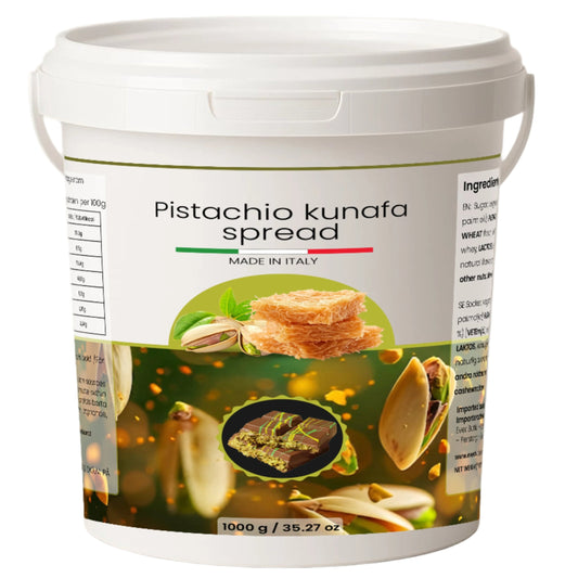 Pistachio kunafa Spread 1 kg  -  Bredbar Pistagekräm med kataifi  - Pistachio kunafa Cream